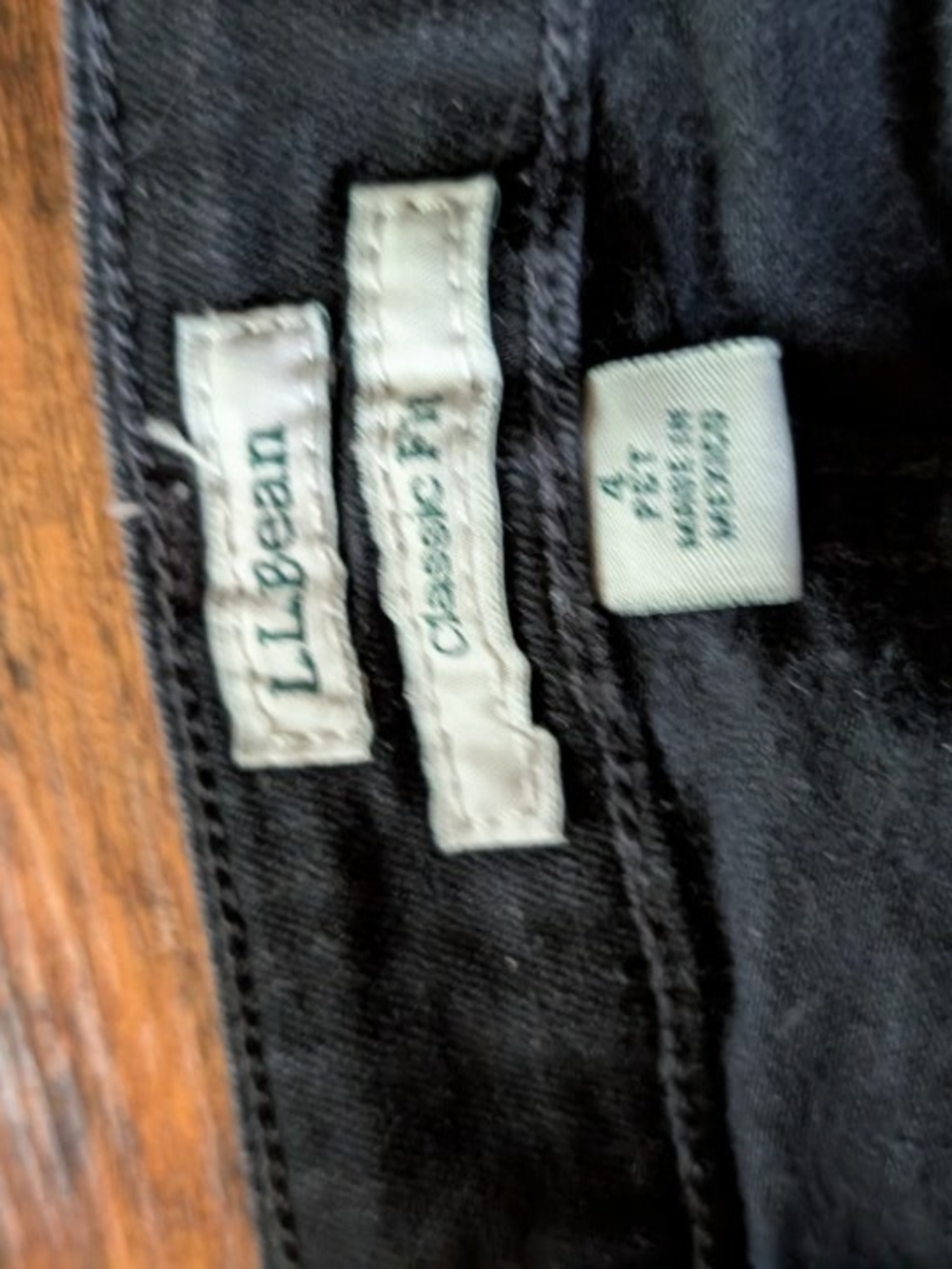 L.L.Bean Classic Fit Black Pants